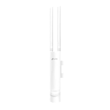 TP-Link EAP110-Outdoor V3, Omada N300 Wireless Outdoor Access Point, WiFi Coverage Up To 200 Meters, Passive PoE W/ Free PoE Injector, SDN Integrated, Cloud Access & Omada App, White