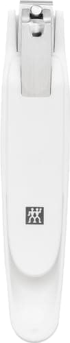 ZWILLING Toenail Clipper (Nail Catcher, Extra Large, Sharp Straight Edge, Left Right handers), Premium, White, 5.5 in