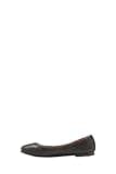 Frye Carson Ballet Flats for Women Featuring Premium Tumbled Leather with Leather Lining and Leather Outsole – 3/8" Heel, Black - 8M