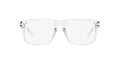 Oakley Mens Ox8100f Holbrook Rx Low Bridge Fit Square Prescription Eyewear Frames, Polished Clear/Demo Lens, 58 mm