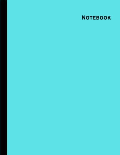 Notebook: Unlined Notebook - Large (8.5 x 11 inches) - 110 Pages Blank / Plain Composition Book / Journal (US A4 / Letter Size) for Drawing, Kids, ... (Large Paperback Notebooks) - Blue Cover