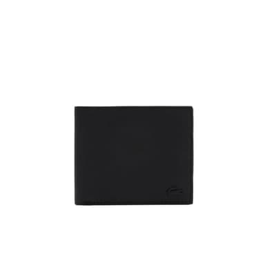 Lacoste Mens Classic Medium Billfold Coin Wallet, Black, One Size