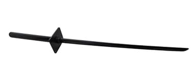 Ninja Wooden Bokken – with Square Tsuba 34" - Black Martial Arts Training Sword