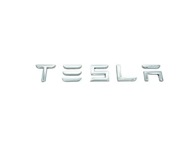 EVMIZE Metal Tesla Letters Emblem Trunk Logo Decal Tailgate Rear 3m Adhesive Compatible with Tesla Model 3 Y Highland Juniper Chrome Matte Black Red Glossy Black (Chrome)