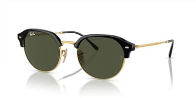Ray-Ban RB4429 Sunglasses, Black On Gold/Green, 55 mm