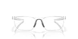 Oakley Men's OX8032 Hex Jector Rectangular Prescription Eyewear Frames, Matte Clear/Demo Lens, 55 mm
