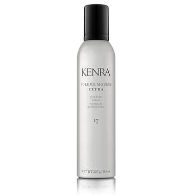 Kenra Volume Mousse Extra 17 | Firm Hold Mousse | Non-drying, Non-flaking Lightweight Formula | Tames Frizz & Conditions |Thermal Protection up to 450F| All Hair Types | 8 oz
