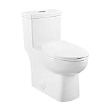 Swiss Madison SM-1T117 Classe One Piece Toilet, Modern Toilets For Bathrooms, ADA Toilet, Elongated Dual Flush 0.8/1.28 gpf, in Glossy White