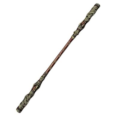 damdos Halloween Prop Cosplay Weapon for Myth Wukong Jingu Bang,Wukong Stick Cudgels Wukong Black Ruyi Jin Gu Bang (80inch Length, Gold)