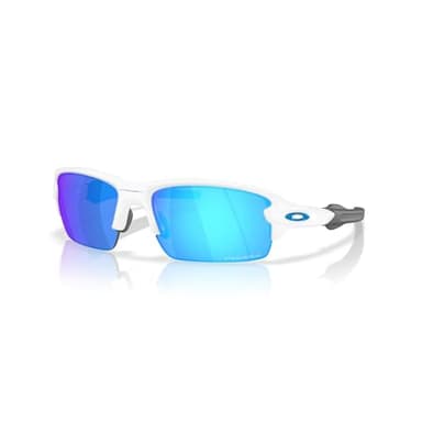 Oakley Flak 2.0 S OO9511 951102 59MM Polished White/Prizm Sapphire Rectangle Sunglasses for Men for Women