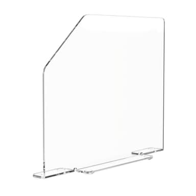 Clear Acrylic Splash Guard Panel Barrier 23.5" x 4.5" x 18" with Feet Freestanding No Assembly with Cutaway for Healthcare Dental Facilities Chemical Biological Laboratories by Marketing Holders