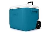 Coleman 60qt Wheeled Cooler, Insulated Portable Chiller with Ice Retention, Made in USA