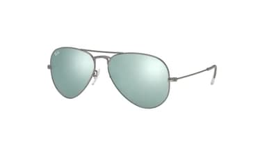 Ray-Ban RB3025 029/30 58MM Aviator Large Metal Non-Polarized Sunglasses for Men for Women (Matte Gunmetal/Crystal Lens Green Silver Mirror) + Bundle with Accessory Eyewear Kit
