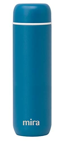 MIRA 10 oz Slim Insulated Flask for Hot and Cold Drinks - Leak-Proof Stainless Steel Water Bottle - Perfect Compact Size - Denim