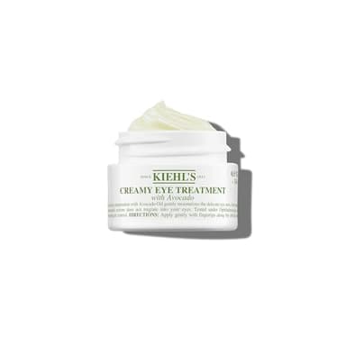 Kiehl's Avocado Eye Treatment, Nourishing and Hydrating Eye Cream, Avocado Oil and Caffeine to Energize and Invigorate Skin, Tired Eyes, 99% Naturally Derived Formula - 0.5 fl oz