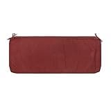Outdoor Bench Cushion Cover 48 x18 x 3 inch,Waterproof Cover with Zipper&Ties,Fade-Resistant Slipcover,Patio Porch Swing Cushion Cover Replacement Only,No Insert(Dark Red)