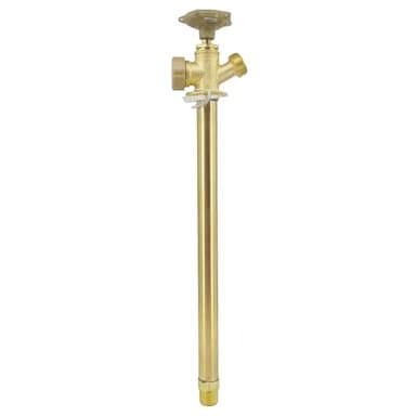 12 Inch Anti-Siphon Frost Free Sillcock Valve Multiturn 1/2 Inch NPT, 3/4 Inch Hose Bibb, Brass Body,Brass Valve 12 inch Length