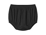EEOST Adult Diaper Cover for Incontinence Noiseless Leak-Protection Underwear Plastic Pants Over Diapers Waterproof Rubber Pants (Black, Medium)
