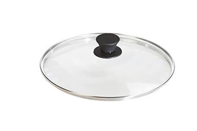 Lodge Round Tempered Glass Lid - Versatile Glass Lid for 10.25 Inch Skillets, Pans, and Dutch Ovens - Dishwasher Safe and Oven Safe up to 400°- 10.25 Inch