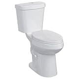 Two-Piece Toilets for Bathroom, Elongated Toilet with Comfort ADA Height 19", Soft Close Seat, Powerful Flush,Top - Dual - Button Flush