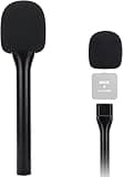 Handheld Wireless Mic Stand for Rode Wireless Mic with Pop Filter, Holder for Rode Wireless Go 2/Wireless Pro, Rode Interview Microphone Adapter Handheld for Rode Wireless Go/Rode Wireless ME