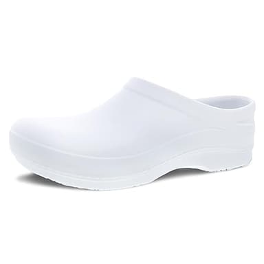 Dansko Women's Kaci Occupational Mule Clog - Lightweight and Slip Resistant Made with Bio-Based EVA for Long-Lasting Wear - Great for Healthcare, Food Service, Landscaping White 8.5-9 M US