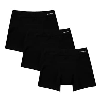 INNERSY Girls Period Underwear Cotton Boyshorts for Teen Aged 8-16 Panties 3 Pack(14-16 Years, 3 Black)