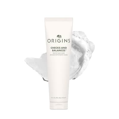 Origins Checks and Balances Frothy Face Wash | Gentle Face Cleanser for All Skin Types | With Mint, 5 Fl Oz
