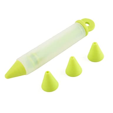 AKOAK 4 Pcs/set Cake Decoration Pen Silicone Jelly Pen Cream Pastry Chocolate Jam Syringe DIY Personalized Kitchen Baking Decoration Accessories (Green)
