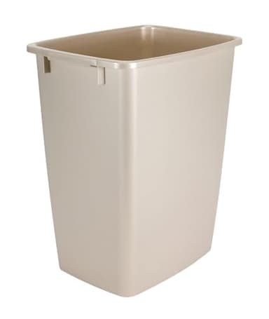 Rubbermaid Small Trash 9-Gallons Beige Plastic Garbage Can/Wastebasket for Kitchen/Bathroom fits Under-Sink/Desk/Countertop/Cabinet 21-quart Bisque