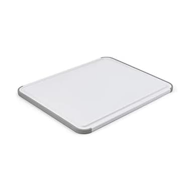 KitchenAid Classic Cutting Board with Perimeter Trench and Non Slip Edges, Dishwasher Safe, 11 inch x 14 inch, White and Gray