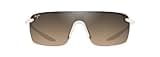 Maui Jim Palulu Rectangle Sunglasses, Metal Matte Platinum/Hcl Bronze Polarized, Large