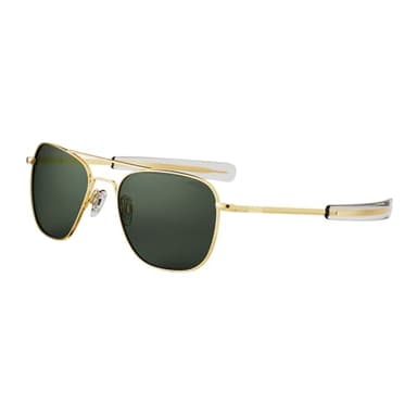 Randolph Eyewear Aviator Sunglasses for Women and Men – Classic Aviator Glasses with Polarized Lenses and 23k Gold Frame, UV Protection Sunglasses Made to Last a Lifetime (AGX Green)