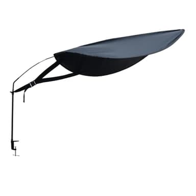 Adjustable Black Desk Shade - Portable Light-Blocking Canopy for Office Cubicles, Blocks Overhead Light & Reduces Glare, UV-Resistant & Tool-Free Setup, Ideal for Light-Sensitive Workers