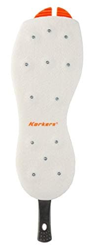 Korkers OmniTrax v3.0 Studded Felt Fishing Boots Sole, White/Orange, 12