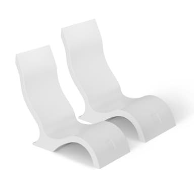 Ledge Lounger - Signature Chair - Inside Pool & Sun Shelf Lounge Chair - Designed for Shallow Shelves Up to 9” - Compatible with All Pool Types - Poolside & Sun Deck Tanning - Set of 2 - White