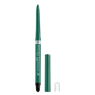 L'ORÉAL Infallible Grip Mechanical Gel Eyeliner Pencil, Smudge-Resistant, Waterproof Eye Makeup with Up to 36HR Wear, Emerald Green, 1 Kit, 1 Fl Oz (Pack of 1)