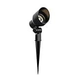 Malibu Low Voltage Landscape Spotlights 20W Halogen Spot Lights 12V AC Outdoor Black Landscape Lighting Kit with Spike Stakes and Connectors 145 Lumen 2800K Warm White for Garden, Lawn, Walkway