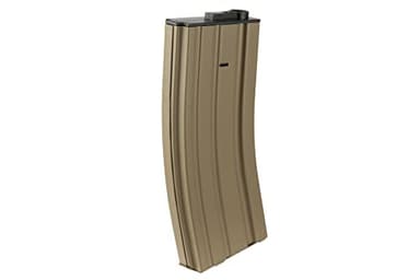 Lancer Tactical 120 Round MidCap Steel Metal 6mm M4 / M16 AEG Airsoft Magazine Clip (Tan, 1 Count)