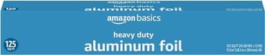 Amazon Basics Heavy Duty Aluminum Foil for Cooking, Grilling, Food Storage, Roasting, 125 Sq Ft (Pack of 1)