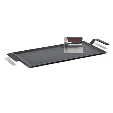 Made In Cookware - Carbon Steel Griddle + Grill Press - (Like Cast Iron, but Better) - Professional Cookware - Crafted in Sweden - Induction Compatible