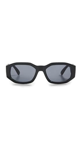 Versace VE 4361 GB1/87 Black Plastic Geometric Sunglasses Grey Lens