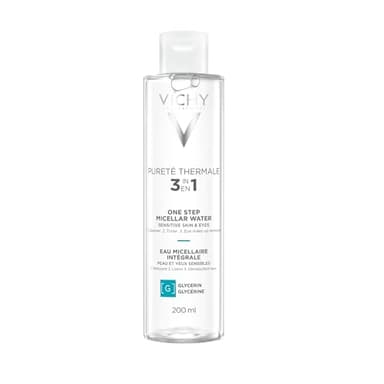 Vichy Pureté Thermale One Step Micellar Water Makeup Remover & Facial Toner, Micellar Cleansing Water & Vitamin B5, No Rinse Needed, Gentle Eye Makeup Remover & Hydrating Toner For Face