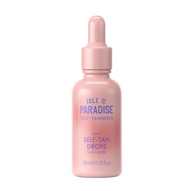 Isle of Paradise Self Tanning Face & Body Drops- Light, Self Tanner Drops for a Natural Bronze, Long-lasting Tan, Cruelty Free, Fragrance Free & Dermatologist-Approved, 1.01 fl. oz