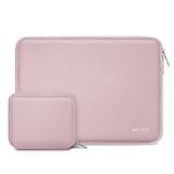 MOSISO Laptop Case 13.3 inch, 13-13.3 inch Laptop Sleeve Bag Compatible with MacBook Air/Pro 13 / Pro 14, HP Dell ASUS Lenovo Notebook, Neoprene Computer Sleeve Bag with Small Case, Baby Pink