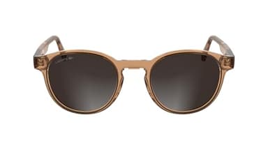 Lacoste Men's Sunglasses L6055S - Transparent Brick with Solid Mahogany Lens