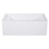 Kingston Brass VTAP543022R Aqua Eden Alcove Tub, White