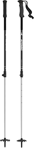 Atomic BCT Touring Adjustable Men's Ski Poles, Black/Silver, 110-135cm