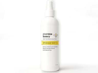ECZEMA HONEY Antioxidant Body Oil - After Shower All Over Body Oil Spray for Skin - Eczema-Prone & Sensitive Moisturizing Skin Oil - Unscented Body Oils for Women, Men & Kids (8 Fl Oz)
