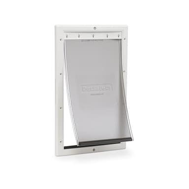 PetSafe Plastic Pet Door - Easy Install for Wood, PVC Metal & Paneled Doors - Rust-Free Plastic Frame - Flap Dimensions 10 1/4" W x 16 1/4" H - for Large Dogs Weighing Up to 100 lb